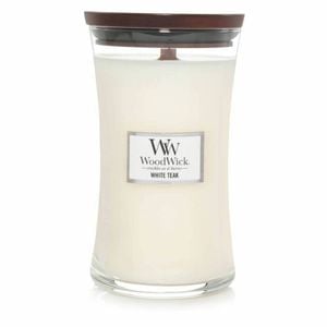 WoodWick Candle - Large White Teak