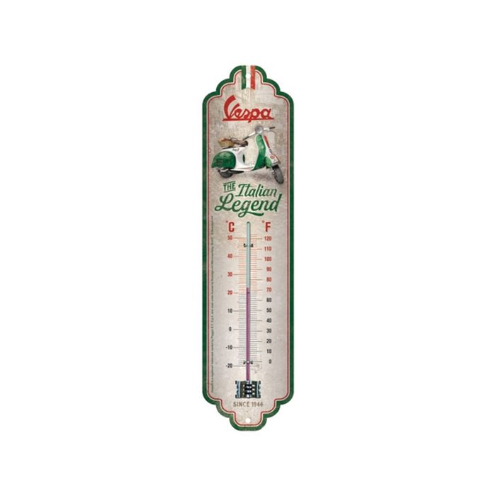 Nostalgic-art Wall Metal Thermometer Vespa Italian Legend 28x6.5x2cm