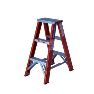 Indalex 0.9m 180kg Pro Series Industrial Fibreglass Double Sided Step Ladder