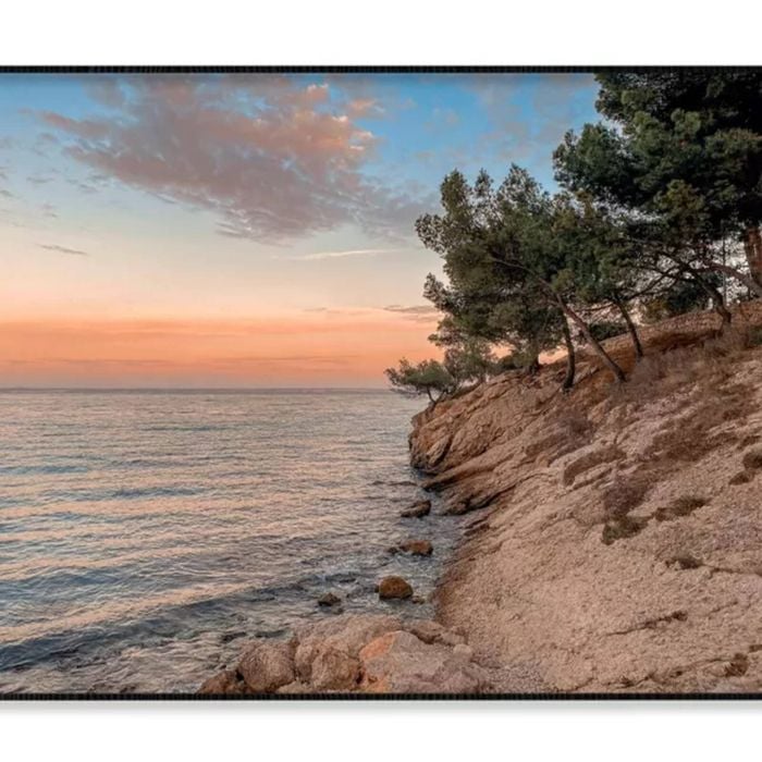 Sunset At the Sea on Rocky Coast  Print 100% Australian Made 90x60cm  (Poster)