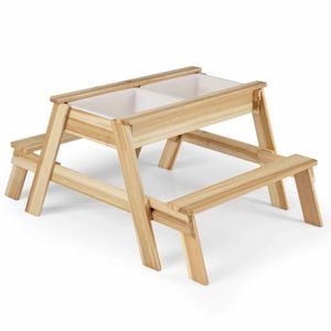 Costway 4in1 Kid Picnic Table Bench Set Sand Water Activity Play Center