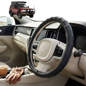 Australian Goose Steering Wheel Cover for Toyota LandCruiser 80 1990 - 1998 Circle Black
