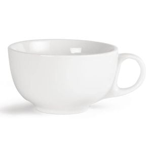 Olympia Whiteware Coffee Cups 425ml 12 Pack Ceramic Drinkware White Bulk Reusable