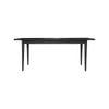 Claire Dining Table 180cm Solid Oak Wood Home Dinner Furniture - Black