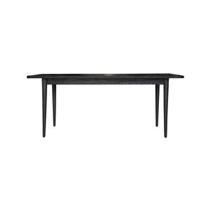 Claire Dining Table 180cm Solid Oak Wood Home Dinner Furniture - Black