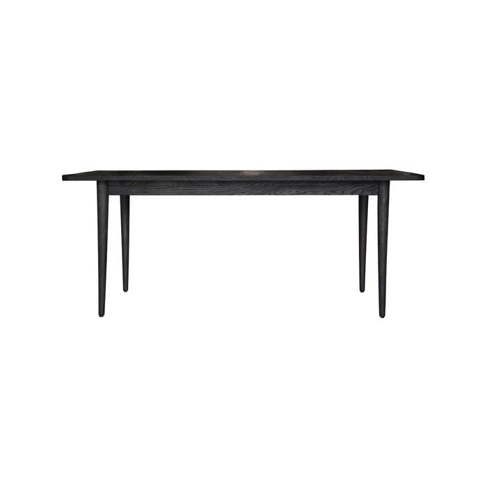 Claire Dining Table 180cm Solid Oak Wood Home Dinner Furniture - Black
