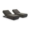 Whitehaven Outdoor Aluminium Single Sun lounge Set Charcoal & Deep Granite Cushions