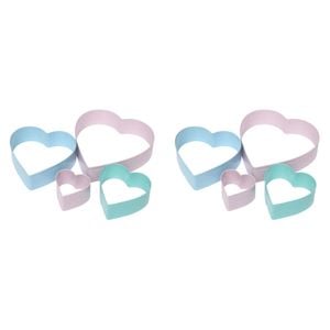 2 x 4pc Wiltshire Heart Shaped Cookie/Biscuit Bakeware Cutters