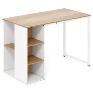 Costway 115cm Computer Desk Home Office Writing Table W/storage Shelf