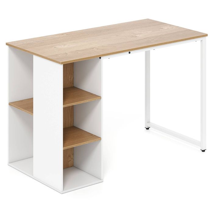 Costway 115cm Computer Desk Home Office Writing Table W/storage Shelf