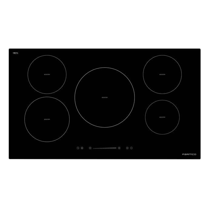 Parmco 900mm Black 3 Series 5 Burner Induction Cooktop