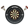 Winmau Blade 6 DUAL CORE Dart Board + Black Printed Dartboard Surround + Darts