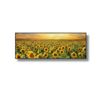 Golden Horizon: Radiant Sunflower Field Panoramic Framed Canvas (50x150cm)