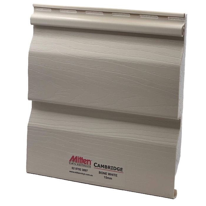 Mitten Vinyl Australia 5.84m x 15mm Bone Cambridge Vinyl Cladding