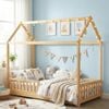 Artiss Bed Frame Wooden Kids House Frame Oak ROCK
