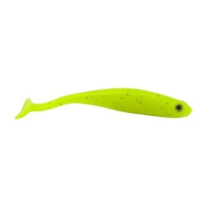 Swimerz Soft Shad 100mm Paddle Tail Lure, Chartreuse, 6 Pack