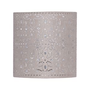 Verve Design 19cm Floral Mix and Match Laser Cut Drum Shade - Grey 