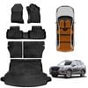 Floor Mats Boot Liner Set for Subaru Forester 2018-2024 Cargo Kick Mats Back Seat Protector Cover