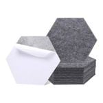iDeer Life Acoustic Foam 12PCS Sound Panels Wall Tiles (Hexagon Shape Dark Grey)