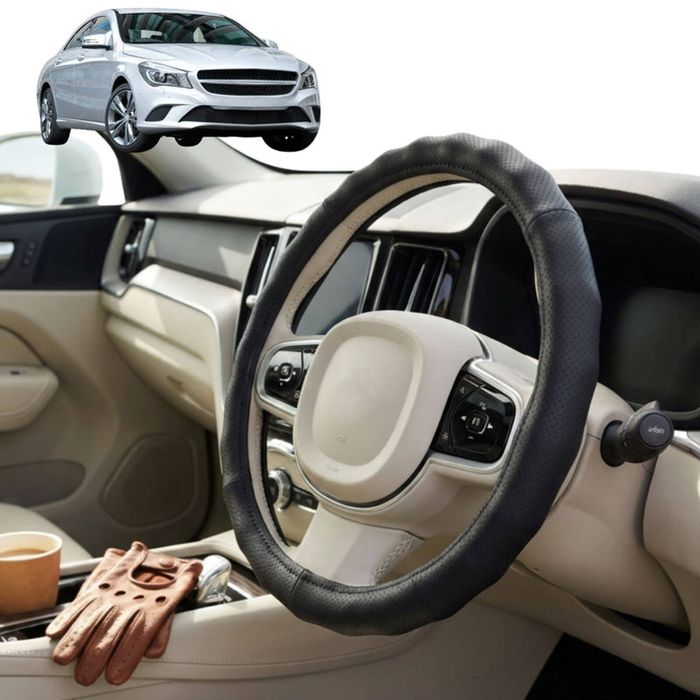Australian Goose Steering Wheel Cover for Mercedes-Benz CLA-Class 2013 - 2019 (C117) Circle Black