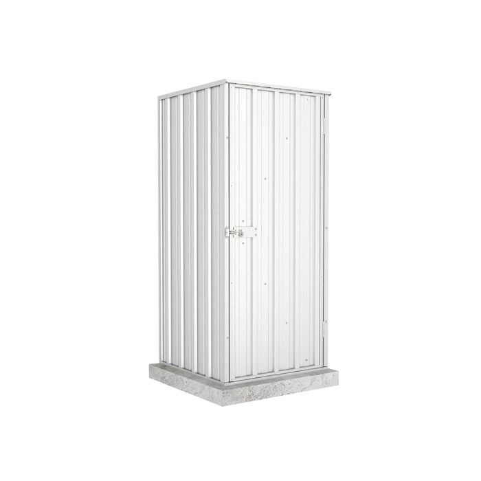 Absco Sheds 0.78mW x 0.78mD x 1.80mH Surfmist Basic Single Door Garden Shed