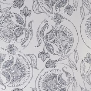 Porter's Paints 61.5cm x 10m Roll Navy Maharani Wallpaper - 61.5cm x 10m