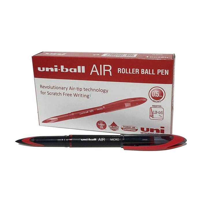 Uni Air Liquid Ink Micro Rollerball Pen 0.5mm 12pcs (Red)