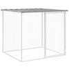 vidaXL Chicken Coop Chicken Cage Hen House with Roof Light Grey Galvanised Steel 103x98x90 cm