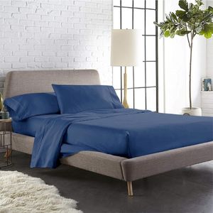 Luxor Single Ocean Color 1000TC 100% Cotton Fittd Sheet Flat Sheet Pillowcase Set