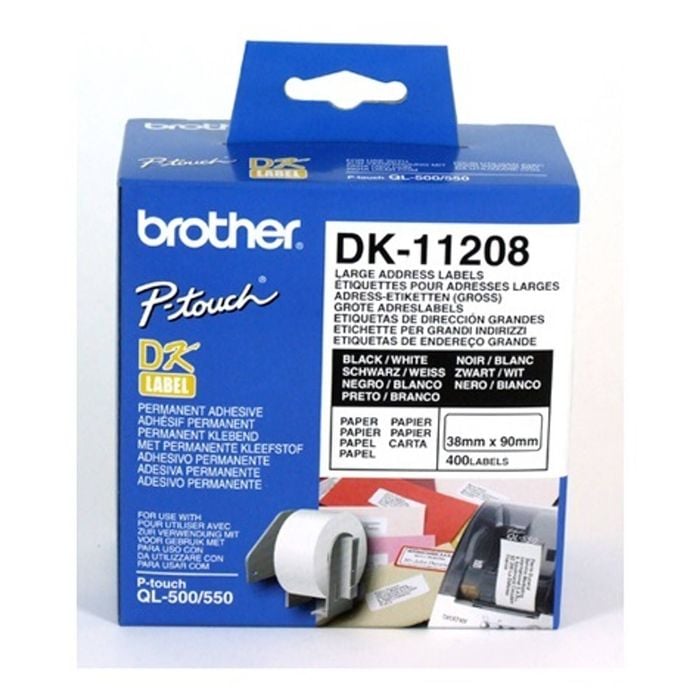 White Large Address Labels – 400 Labels/Roll, Standard Format for Mailing & Shipping