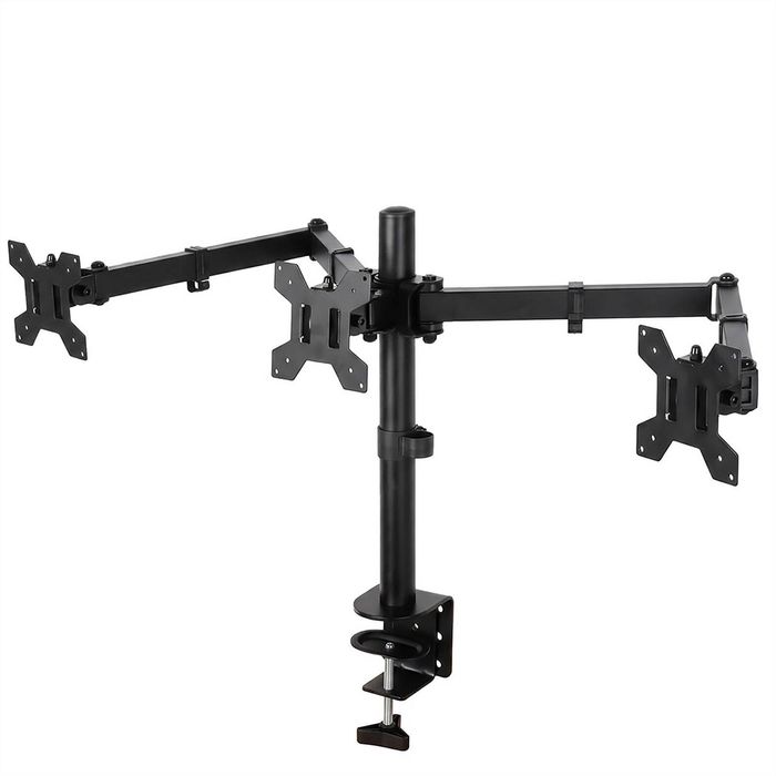 Levede Triple Monitor Arm Stand 10-27" Screens Desk Mount Adjustable Arms Black
