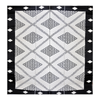 Fab Habitat 270x270cm Black & Cream Troy Recycled Plastic Reversible Outdoor Rug