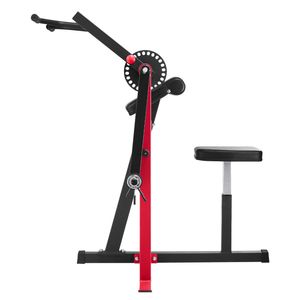 Vevor Preacher Curl Machine Black Red 2 In 1 Bicep Curl Machine And Triceps Extension For Home Gym