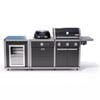 Coleman Revolution Dual Fuel Kitchen With Fridge Modules - Black Gloss