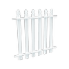 ProtectorAl 350 - 1000 x 1000mm Pearl White Aluminium Garden Fence Bishop Panel