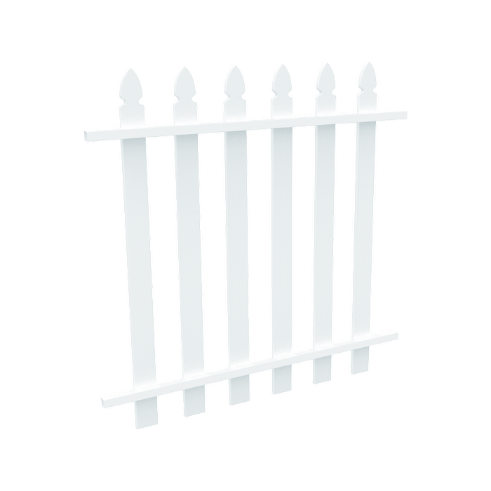ProtectorAl 350 - 1000 x 1000mm Pearl White Aluminium Garden Fence Bishop Panel