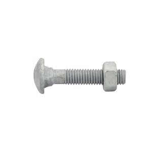 Zenith M8 x 40mm Hot Dipped Galvanised Cup Head Bolt And Nut - Each