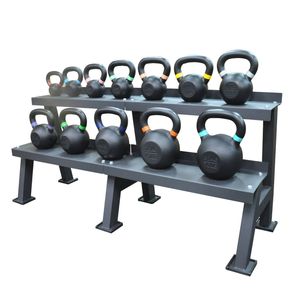 192kg - 4kg To 32kg Premium Powder Coated Iron Kettlebell Weight Set With Stand