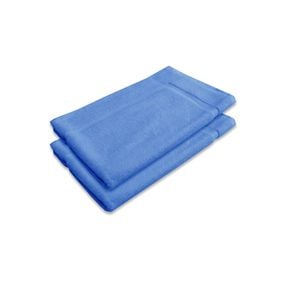800GSM Set of 2 Cotton Bath Mat 45 x 75 cm Mat Blue