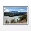 River with Trees & Mountains  Print 100% Australian Made 120x90cm  (Poster)