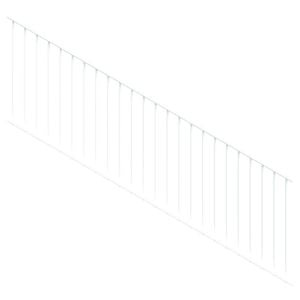 ProtectorAl 1201-2400 x 900mm Pearl White Raked Up to 15º Flat Top Garden Fence Panel