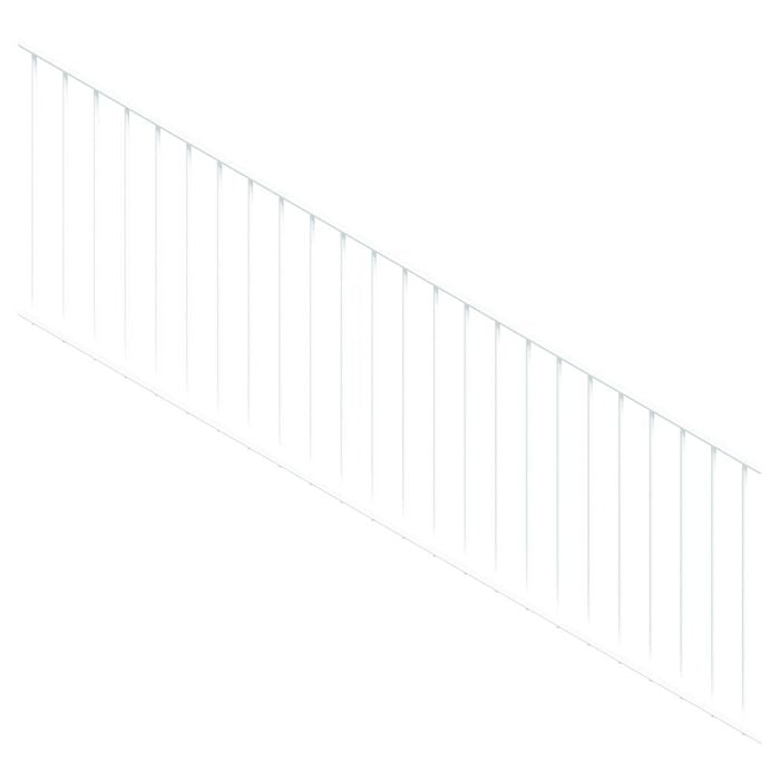 ProtectorAl 1201-2400 x 900mm Pearl White Raked Up to 15º Flat Top Garden Fence Panel