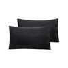 Accessorize Bedroom Collection 48cm x 73 cm Black Twin Pack Satin Pillowcase