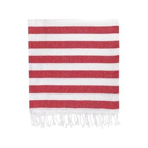Nicola Spring Turkish Cotton Towel - Red Stripe