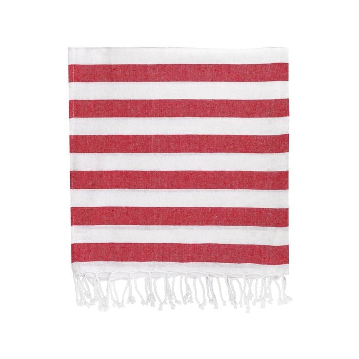 Nicola Spring Turkish Cotton Towel - Red Stripe