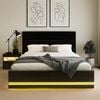 Artiss RGB LED Double Bed Frame with Beside Table Set