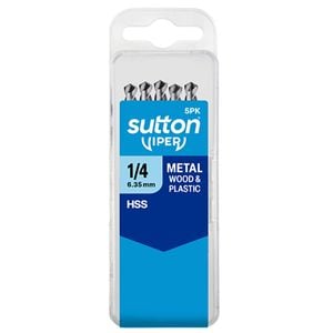 Sutton Tools 1/4" Imperial Viper Drill Bit - 5 Pack