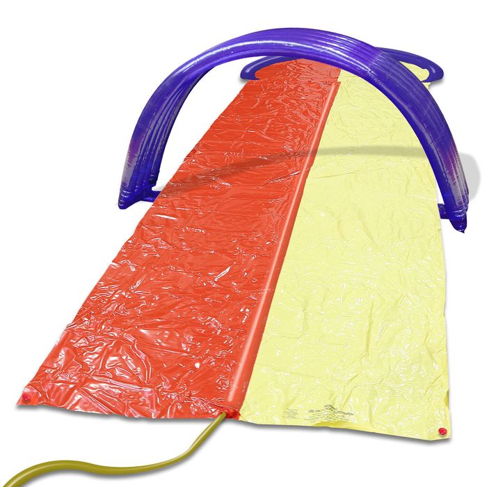 Summer Club Double Water Slide With Arch And Sprinkler