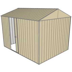 Build-a-Shed 2.3 x 3.0 x 2.3m Gable Single Sliding Side Door Shed - Cream