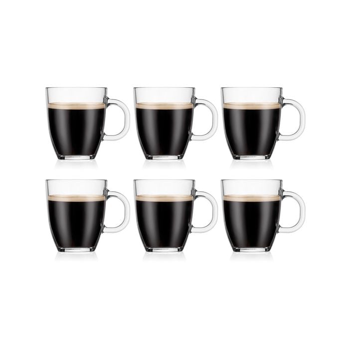 Bodum 0.3 L Transparent Bistro 6 Pcs Coffee Mug, 0.35 L, 12 Oz 1 Pcs